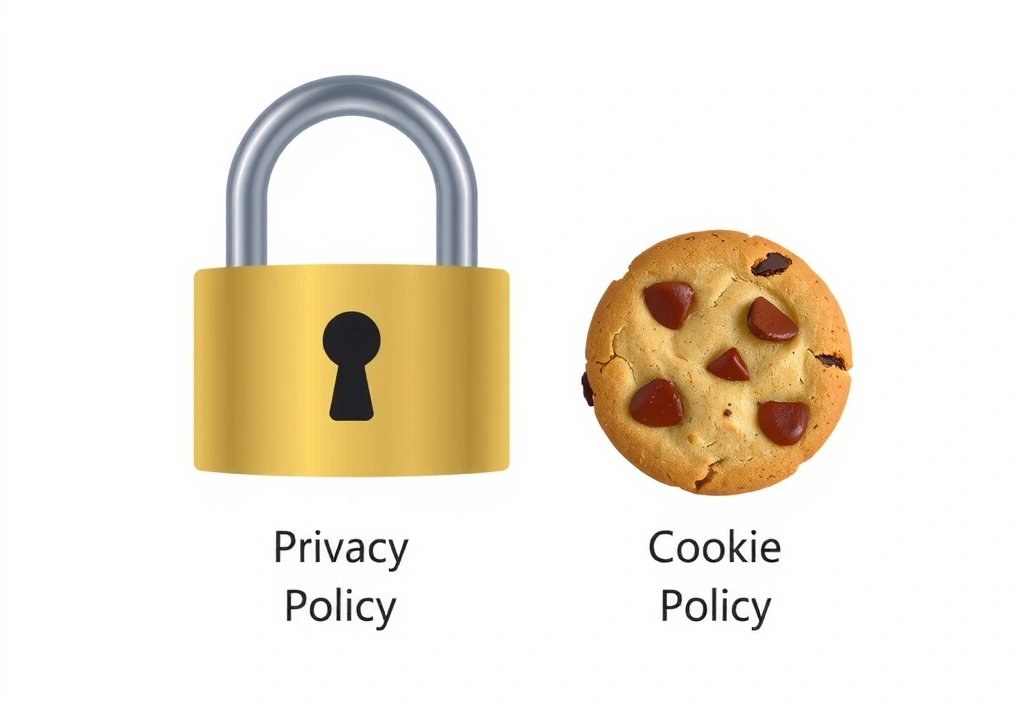 Εικονίδιο κλειδαριάς και cookies, που συμβολίζει την πολιτική απορρήτου και τα cookies