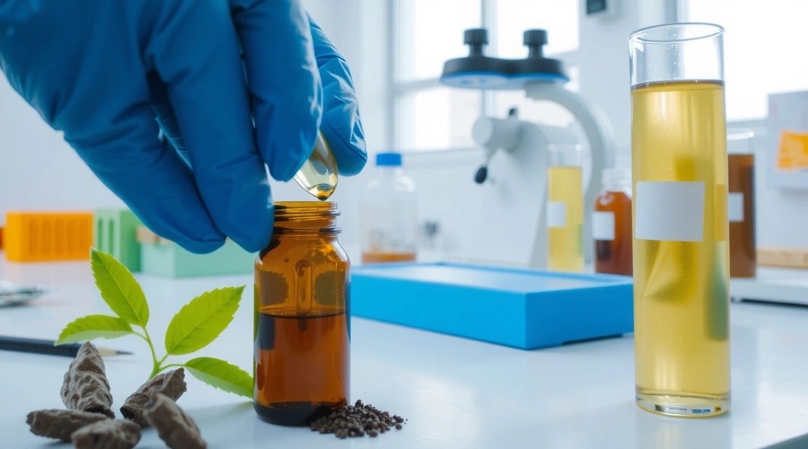 Εκχύλισμα βοτάνων σε εργαστήριο